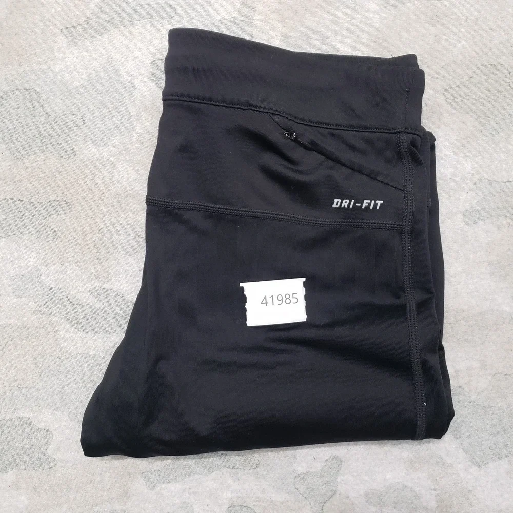 Nike Leggings Womens Small Black Capri Dri-Fit Pull‎ On